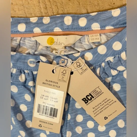 NWT Boden Women’s Frill Detail Grown On Top Size 14 - Picture 5 of 8